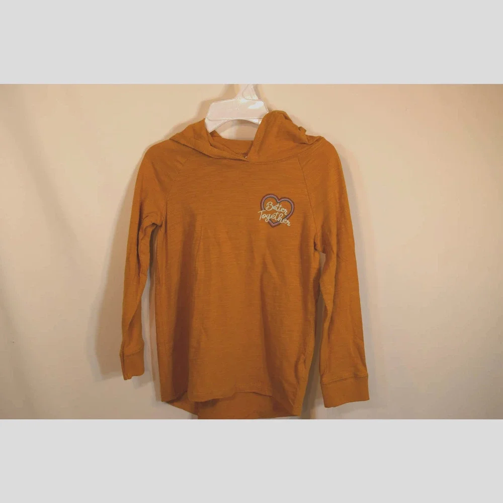NWT OshKosh B'Gosh‎ Girls Hoodie Tee Size 7 w/ Better Together in Orange